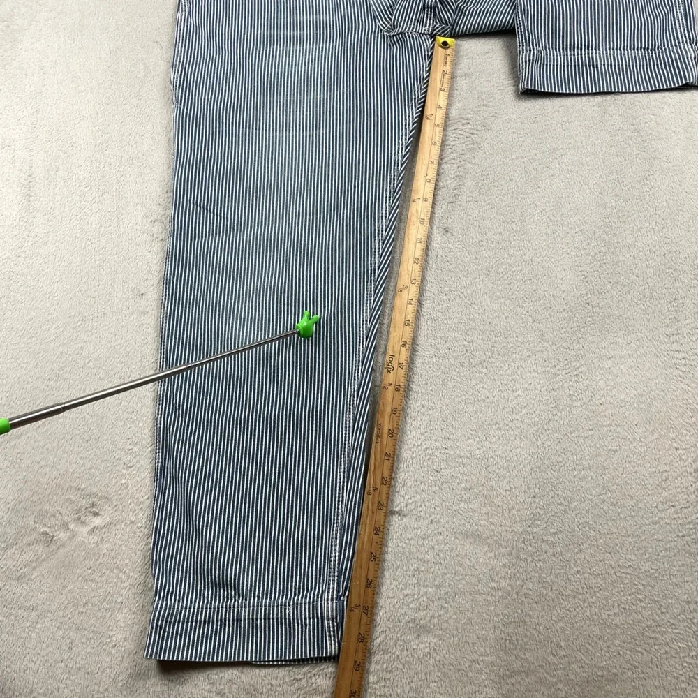 Stan Ray Carpenter Pants Mens 36x29 Blue Hickory Stripe Workwear USA Made READ